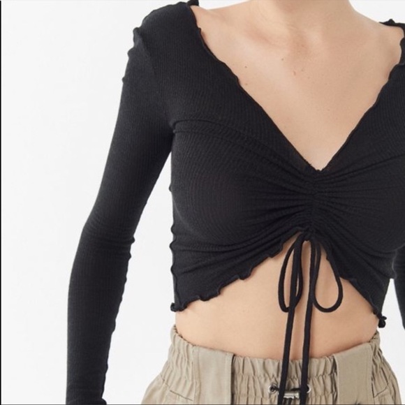 Urban Outfitters Tops - Out From Under Alexa Lettuce-Edge Cinched Top